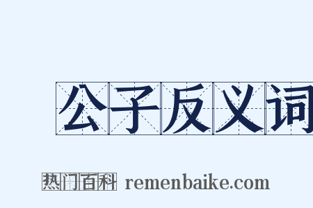 貴公子反义词是什么意思的图片